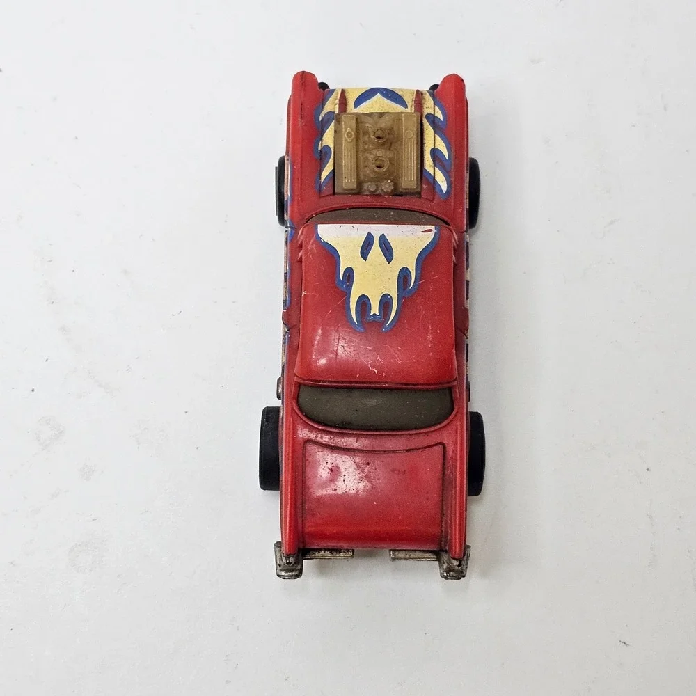 Marchon Road Busters 1957 Chevy Bel Air Slot Car Red Flame Hot Rod 1988 Vintage